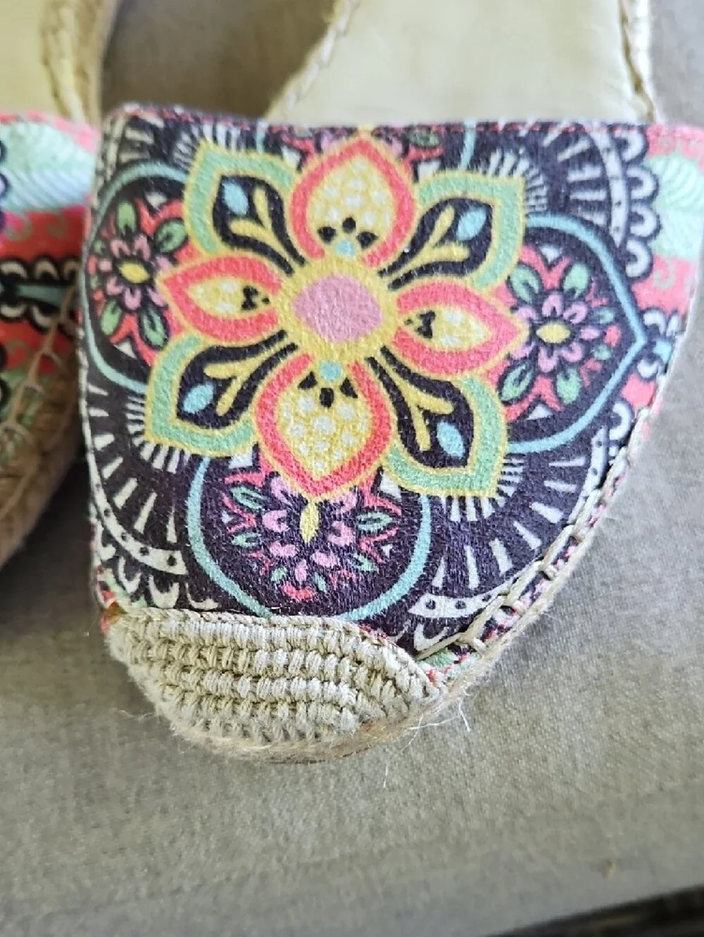 Anne Klein Multicolor Floral Espadrille Sandals 7.5 M